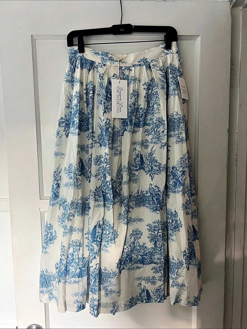 Someone Somewhere Loves The Weekend The Weekend Toile Print Midi Skirt Size